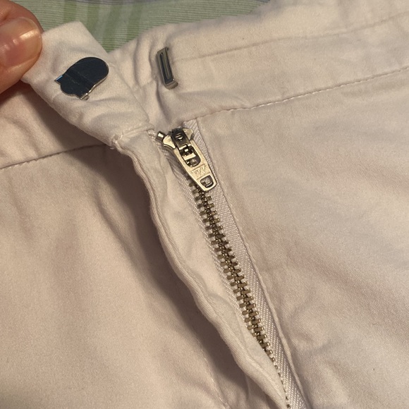 White Khaki Mini Skirt (size 10) - Picture 2 of 5